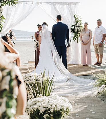 wedding day at southern california beach