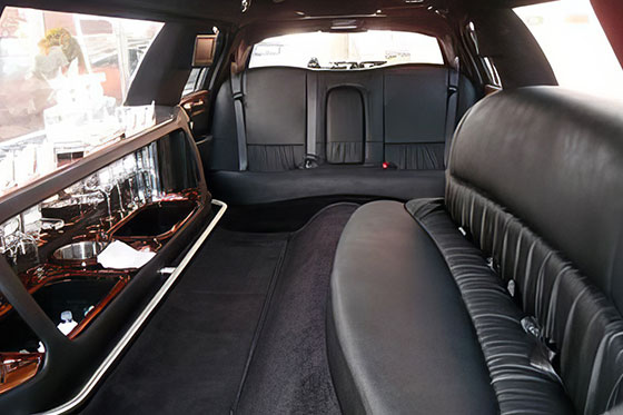8 passenger limo interior