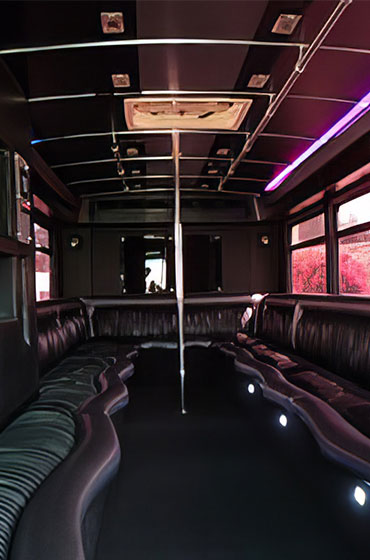 party bus rental interior